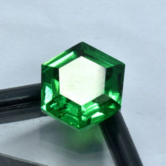 Amazing 10.10 Ct Natural Garnet Fancy Cut Green Color Loose Gemstone CERTIFIED.