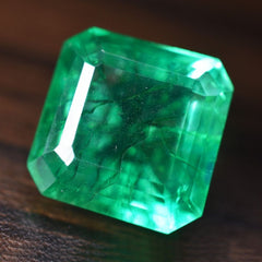 8.35 Ct Natural COLOMBIAN Green EMERALD Square Cut Loose Gemstone CERTIFIED