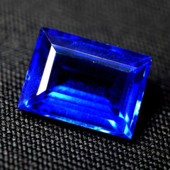 3.75 Ct Natural TANZANITE Dark Blue Emerald Shape Loose Gemstone CERTIFIED