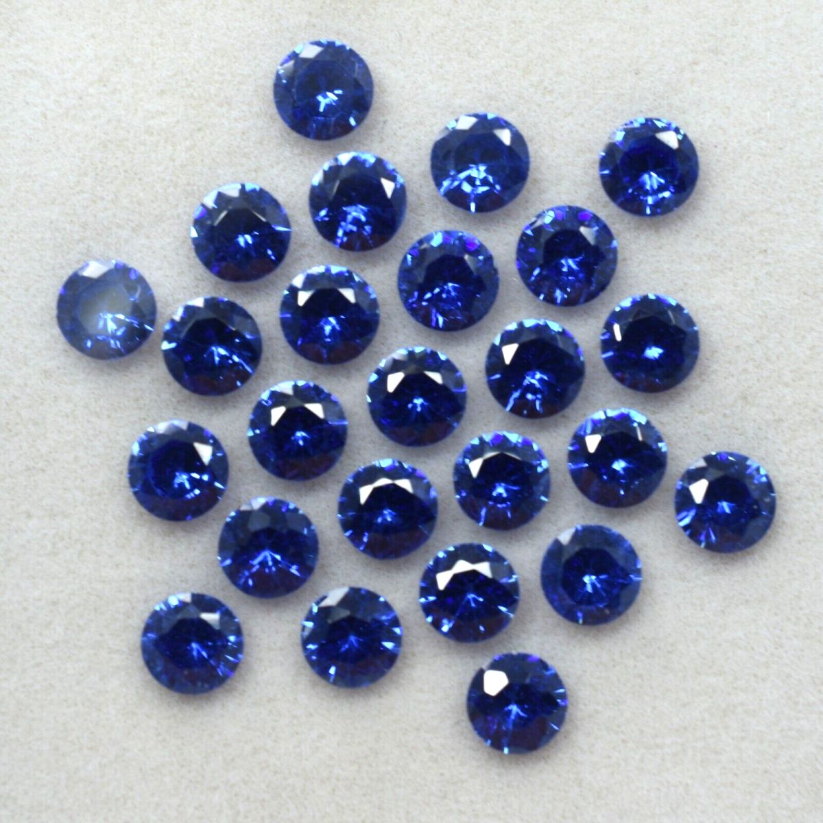 10 Pcs Lot Certified Natural Blue Sapphire Round Gemstone 5x5 mm Jewelry Making