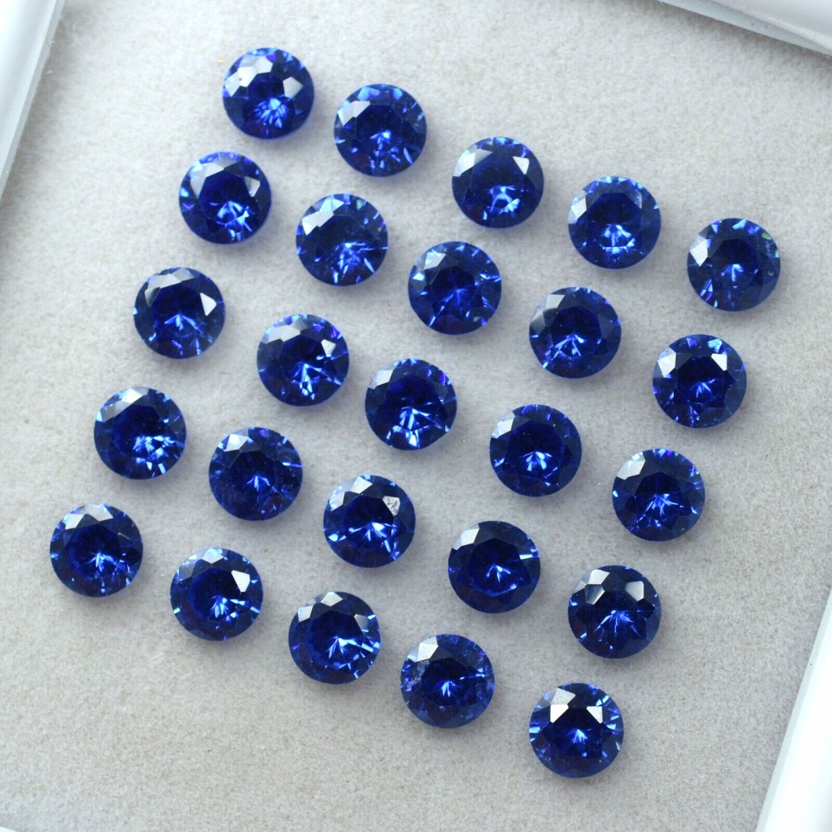 10 Pcs Lot Certified Natural Blue Sapphire Round Gemstone 5x5 mm Jewelry Making