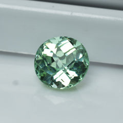 Montana Sapphire Natural 7.10 Ct Round Cut Bluish Green CERTIFIED Loose Gemstone