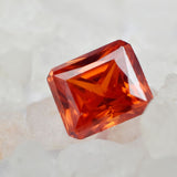 Emerald cut Padparadscha sapphire natural 3.05 carat certified stone
