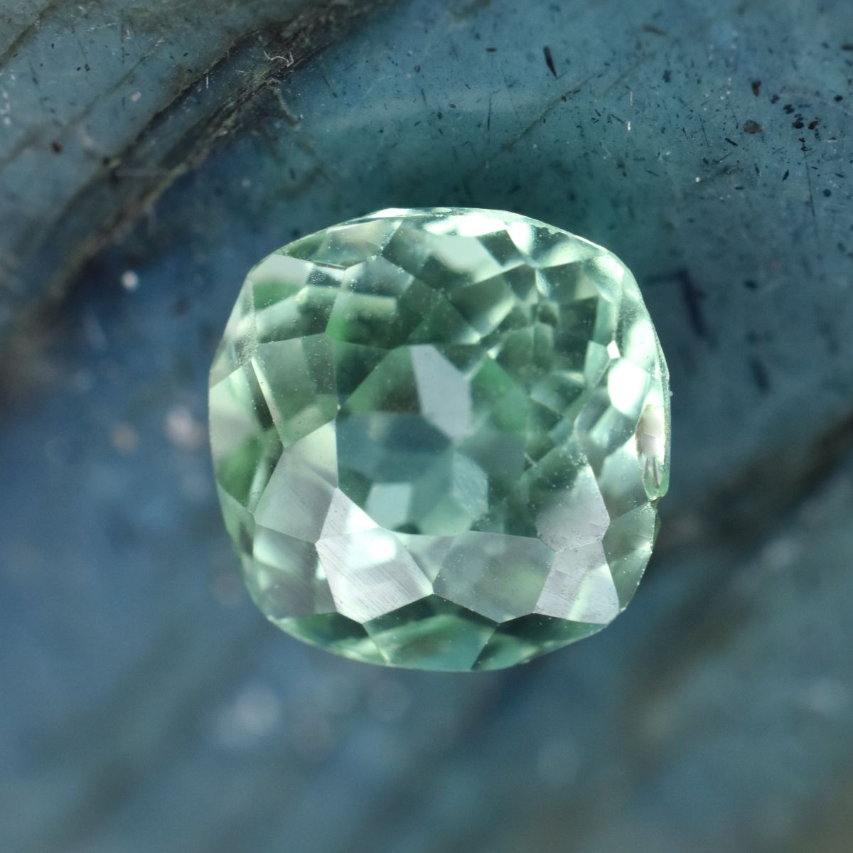 Natural Bluish Green Sapphire 2.45Ct Square Cushion Cut CERTIFIED Loose Gemstone