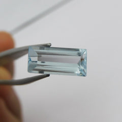 Pendant Size Blue Aquamarine 5.25 Ct Natural Baguette CERTIFIED Loose Gemstone