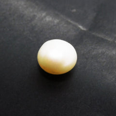 3.70 Ct White Mabe Natural Pearl Loose Gem Sea CERTIFIED Excellent Round Cut