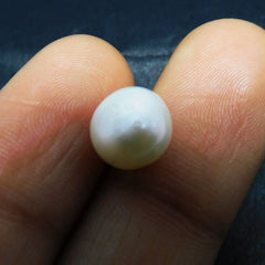 3.70 Ct White Mabe Natural Pearl Loose Gem Sea CERTIFIED Excellent Round Cut