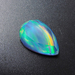 CERTIFIED Boulder Opal 7.80 Ct Natural Multi Color Loose Gemstone Pear Cut