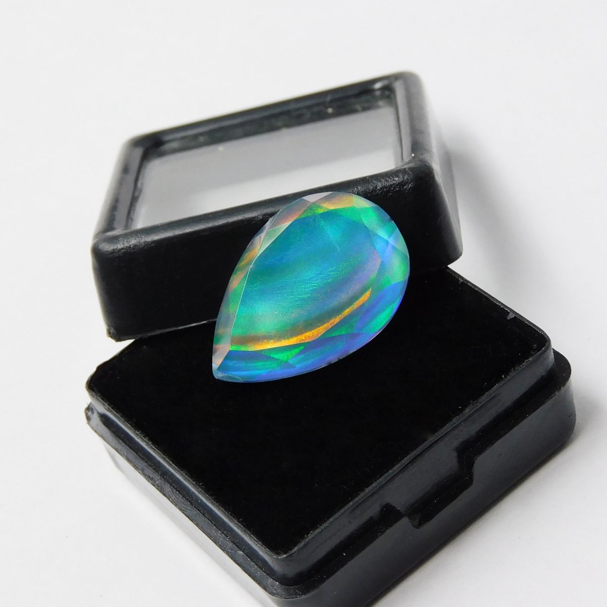 CERTIFIED Boulder Opal 7.80 Ct Natural Multi Color Loose Gemstone Pear Cut