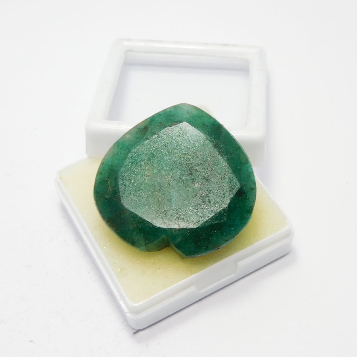 95.40 Ct Natural Green Emerald Huge Size Heart Cut CERTIFIED Loose Gemstone