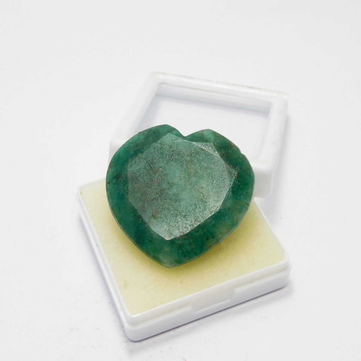 95.40 Ct Natural Green Emerald Huge Size Heart Cut CERTIFIED Loose Gemstone