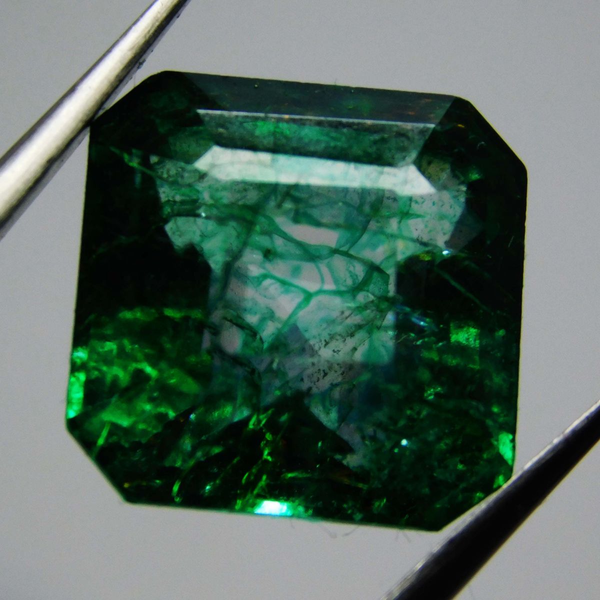 12.35 Ct Natural Green Colombian Emerald Emerald Cut CERTIFIED Loose Gemstone