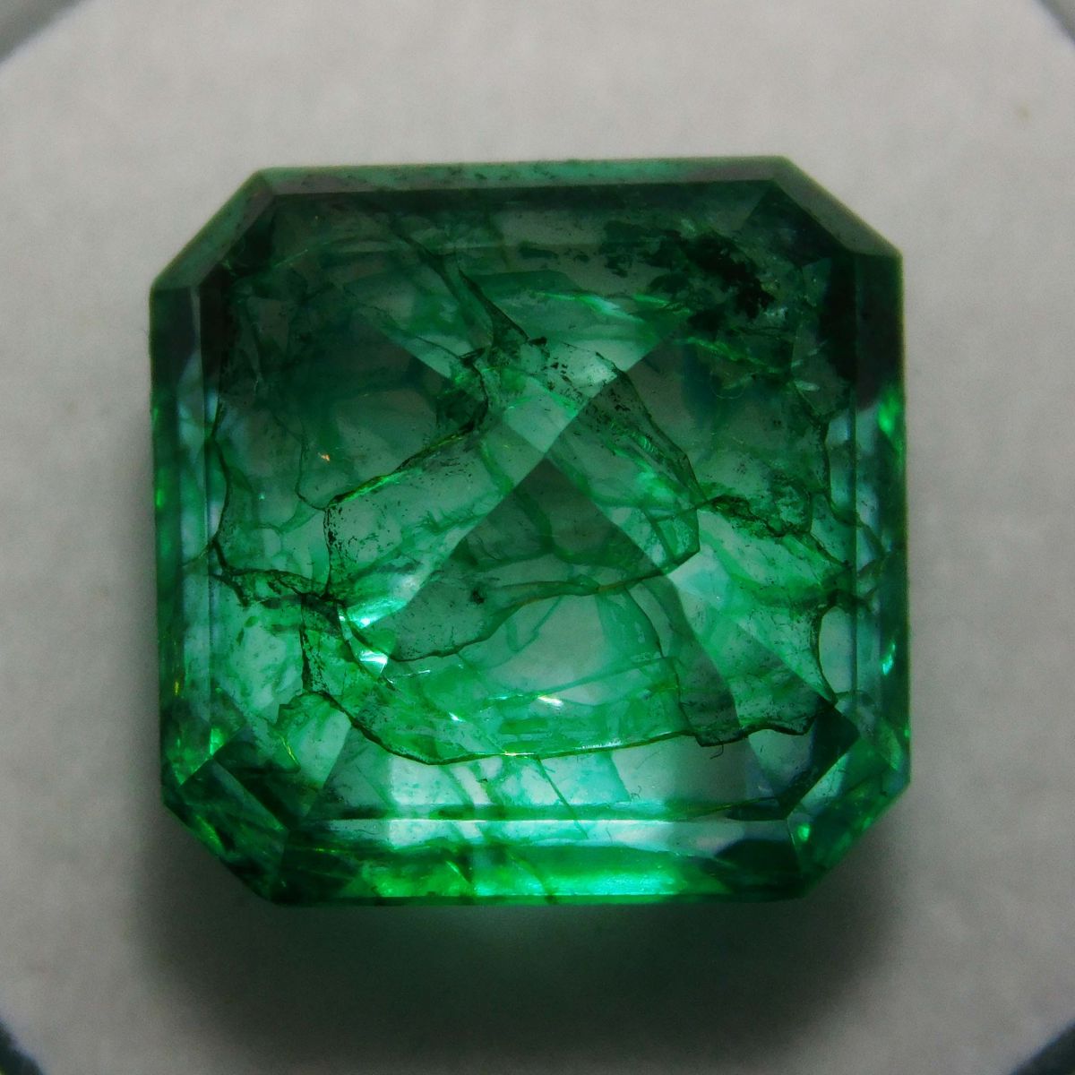 12.35 Ct Natural Green Colombian Emerald Emerald Cut CERTIFIED Loose Gemstone