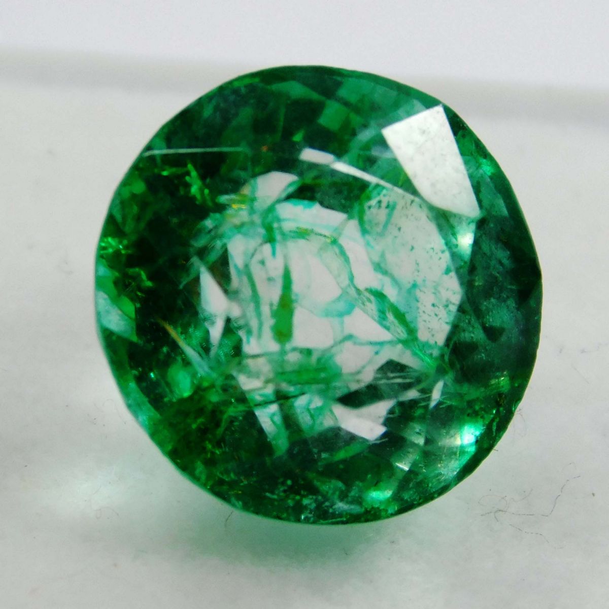 7.65 Carat Natural Colombian Emerald Round Cut Green CERTIFIED Loose Gemstone