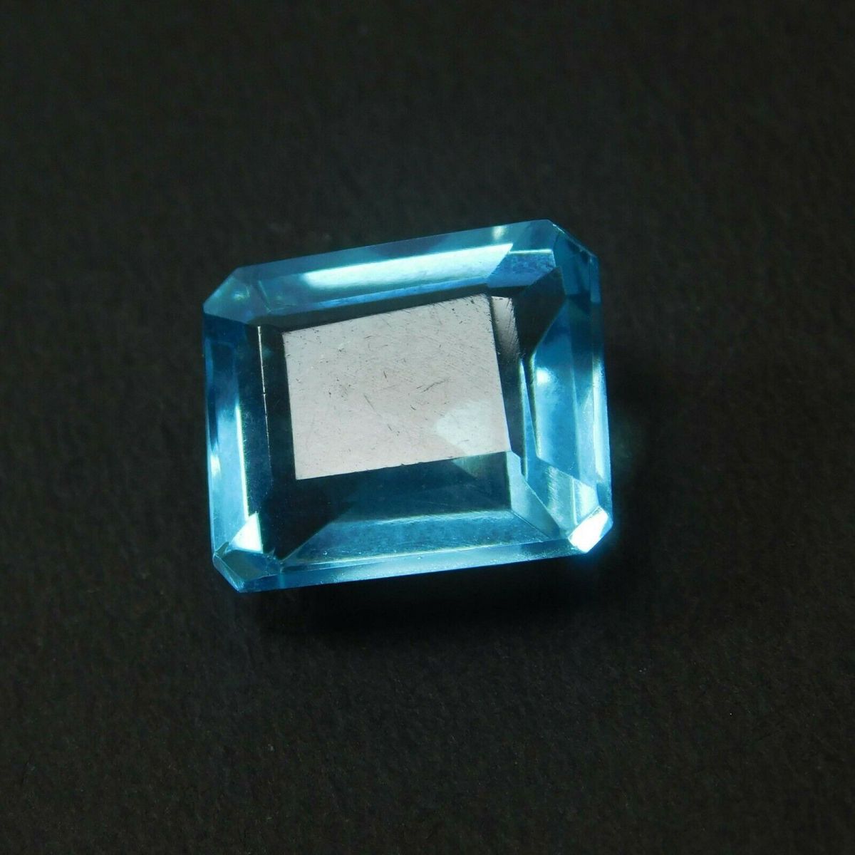 10 Ct Lab-Created Aquamarine Emerald Shape Blue CERTIFIED Loose Gemstone