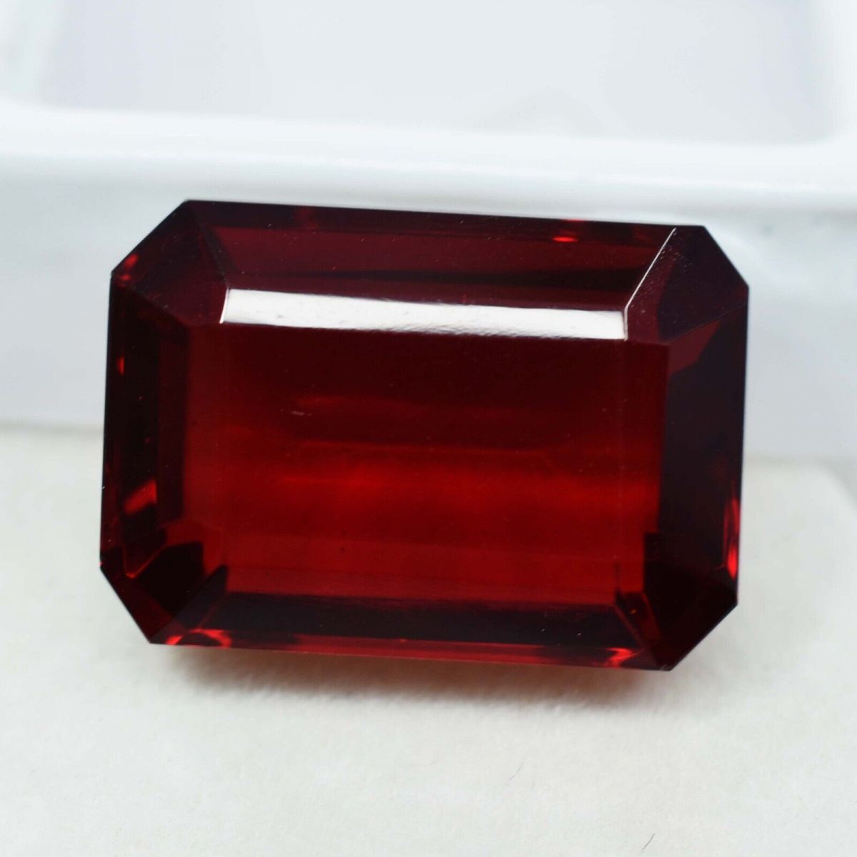 8.19 Ct NATURAL Ruby Pigeon Blood RED  Emerald Cut CERTIFIED Loose Gemstone