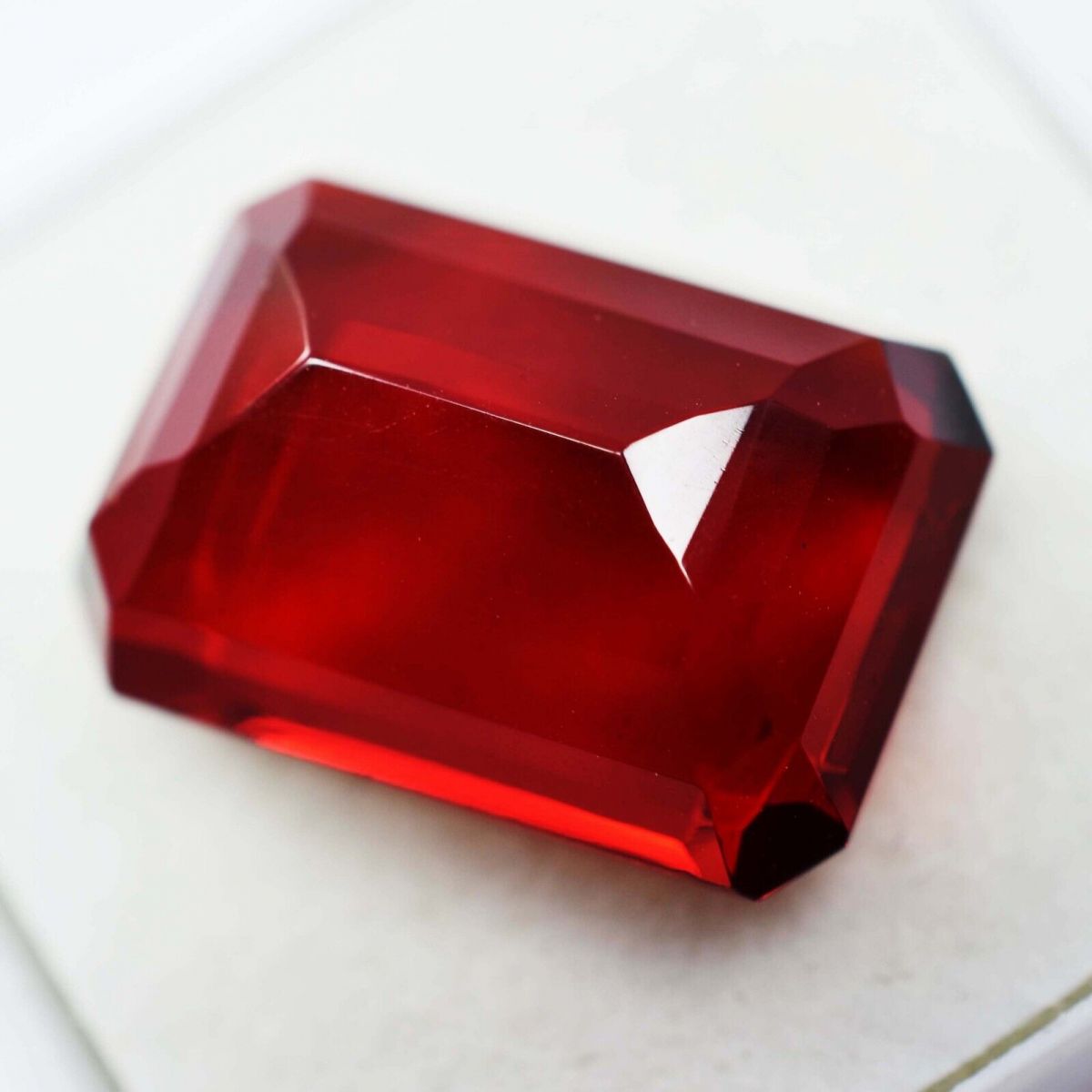 8.19 Ct NATURAL Ruby Pigeon Blood RED  Emerald Cut CERTIFIED Loose Gemstone