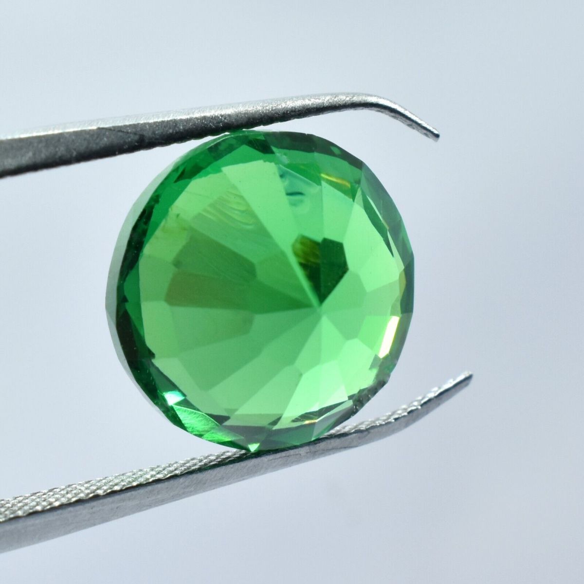 10.50 Ct NATURAL ROUND Cut Green Garnet Loose Gemstone CERTIFIED