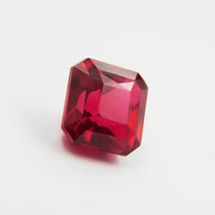 Square Cut Red Ruby 8.05 Ct Natural Loose Gemstone CERTIFIED Ring Size