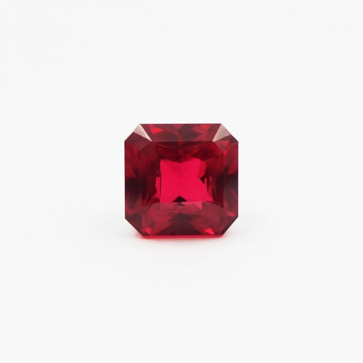 Square Cut Red Ruby 8.05 Ct Natural Loose Gemstone CERTIFIED Ring Size