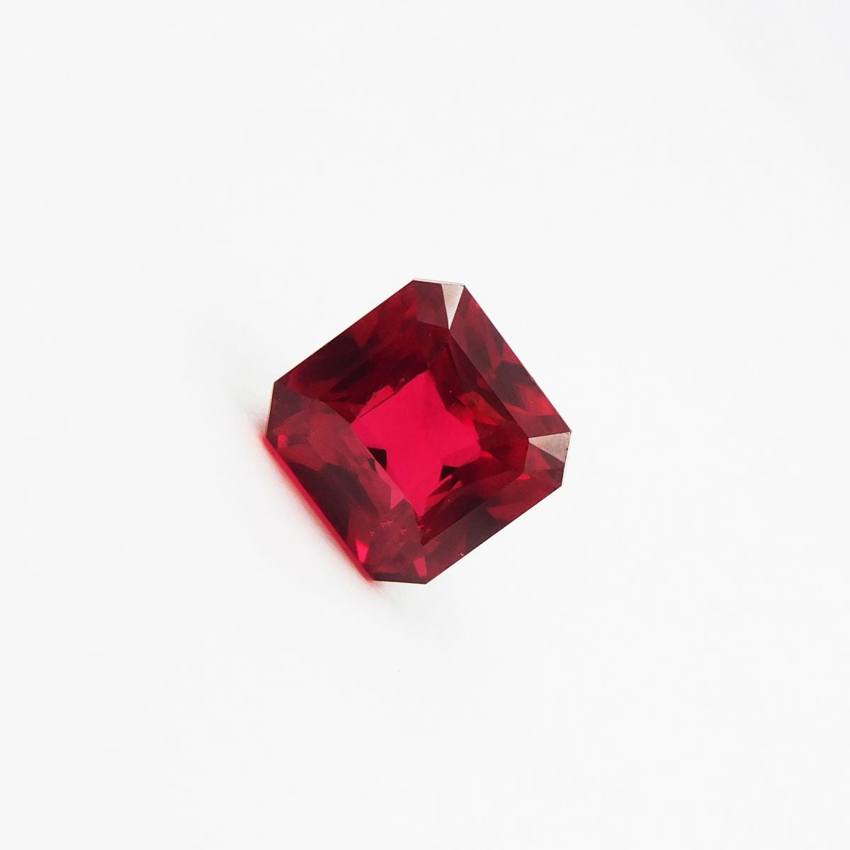 Square Cut Red Ruby 8.05 Ct Natural Loose Gemstone CERTIFIED Ring Size