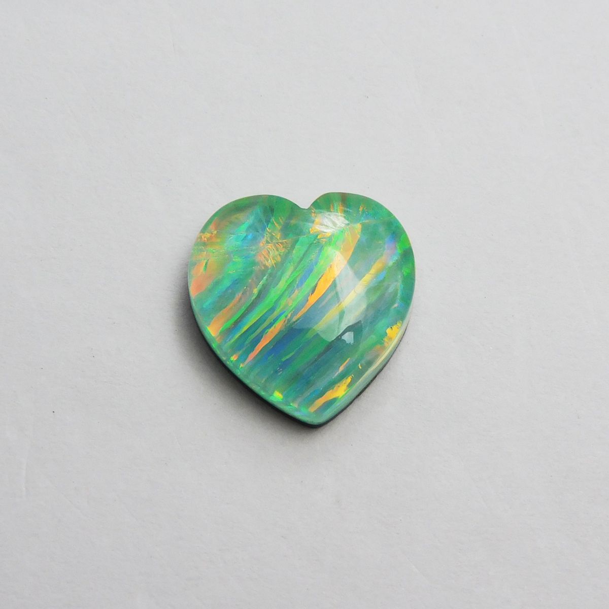 BOULDER OPAL Doublet 9.10 Ct Natural Loose Gemstone CERTIFIED Heart Shape