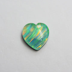 BOULDER OPAL Doublet 9.10 Ct Natural Loose Gemstone CERTIFIED Heart Shape