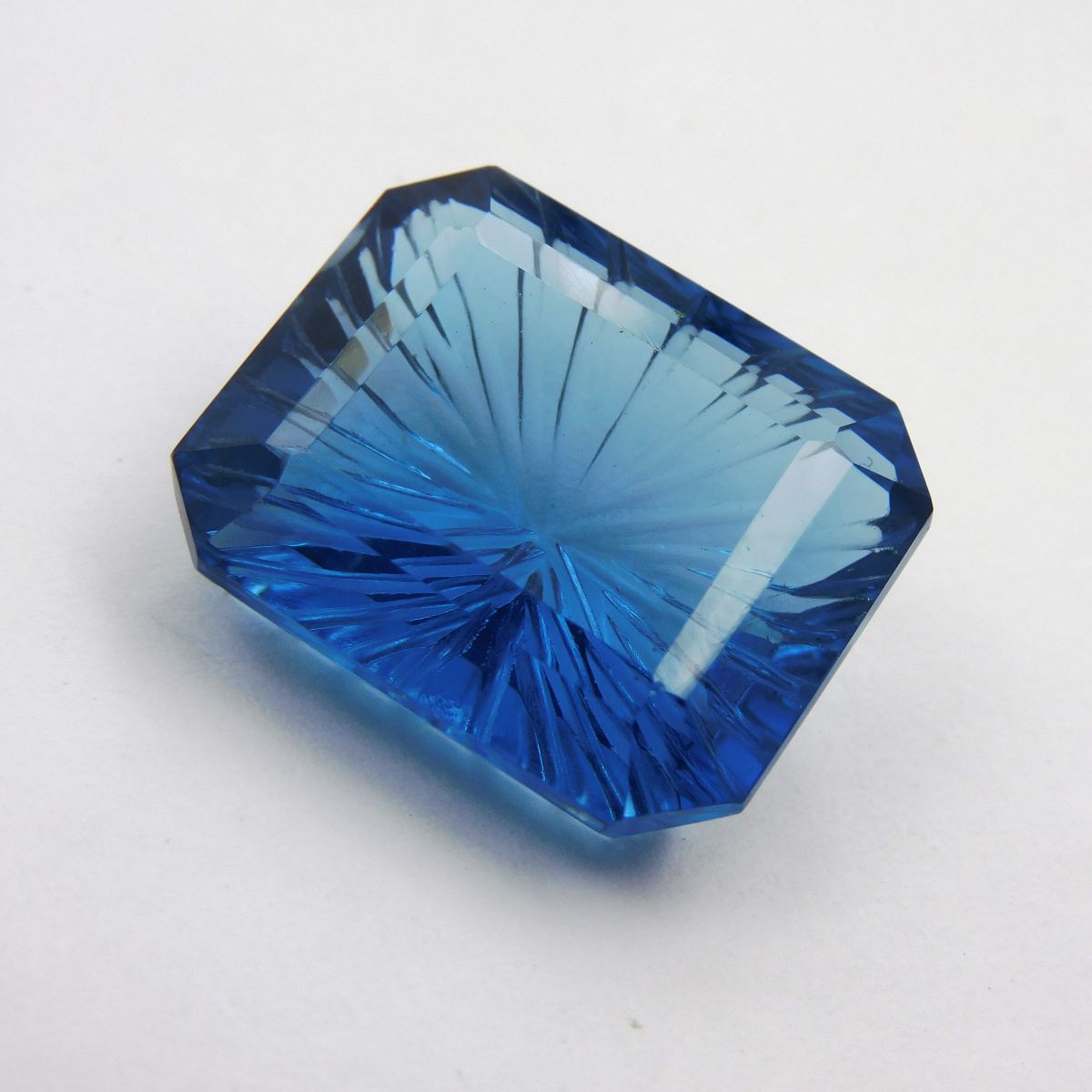 Emerald Cut Attractive Blue Quartz 43.00 Ct Natural Loose Gemstone CERTIFIED