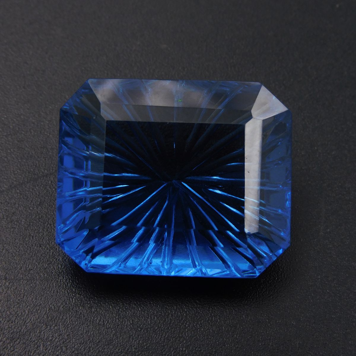 Emerald Cut Attractive Blue Quartz 43.00 Ct Natural Loose Gemstone CERTIFIED