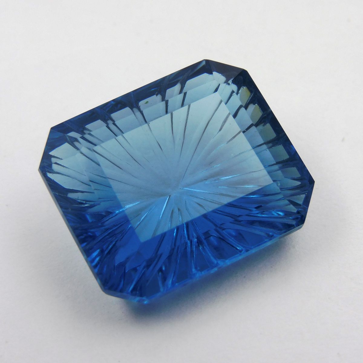 Emerald Cut Attractive Blue Quartz 43.00 Ct Natural Loose Gemstone CERTIFIED