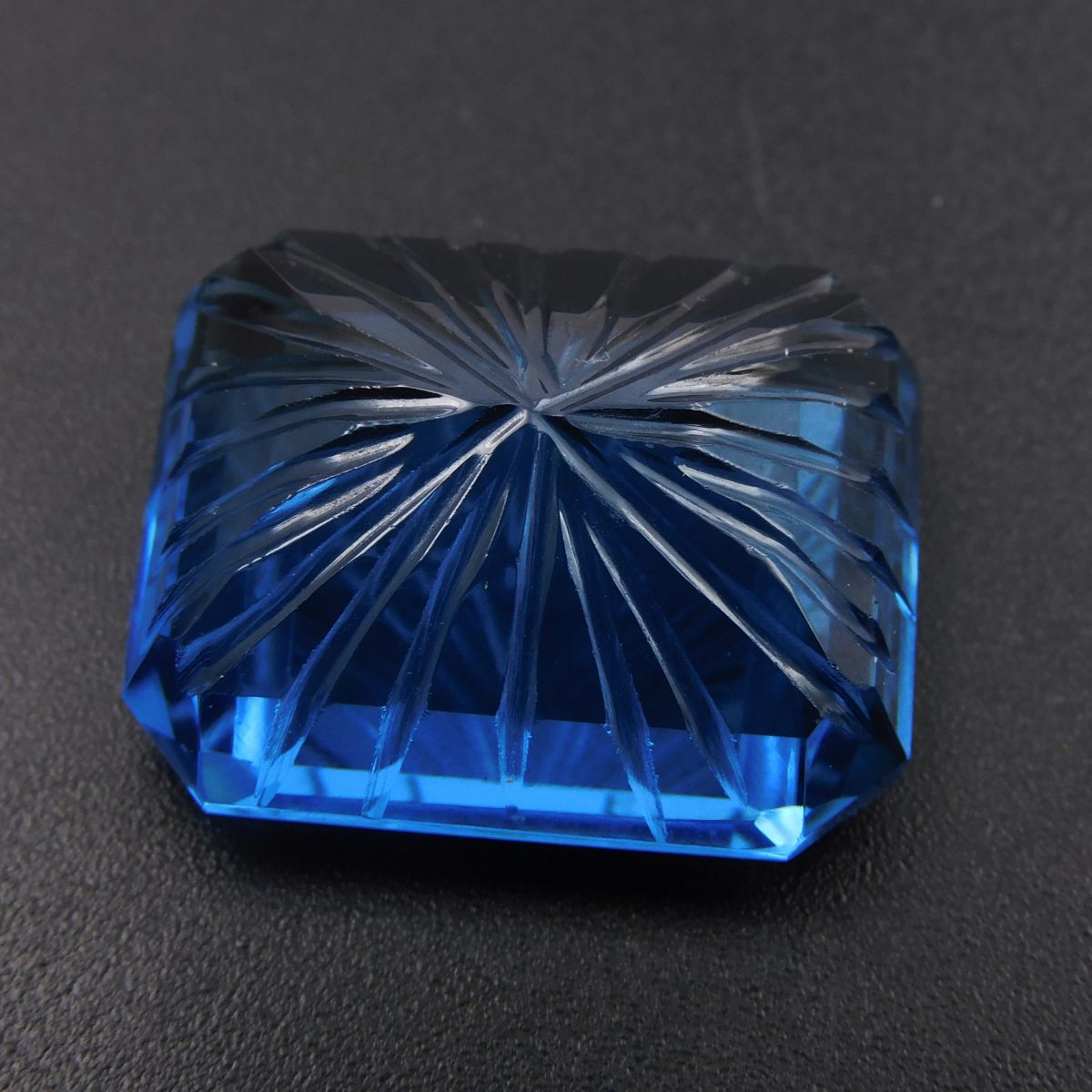 Emerald Cut Attractive Blue Quartz 43.00 Ct Natural Loose Gemstone CERTIFIED