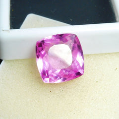 Pink Sapphire Square Cushion Sapphire 17.20 Ct CERTIFIED Natural Loose Gemstone