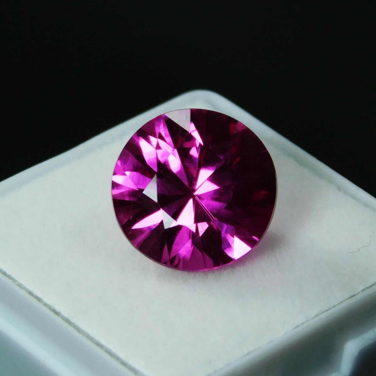 Natural Pink Tourmaline Round Cut 10 Carat Loose Gemstone CERTIFIED Ring Size