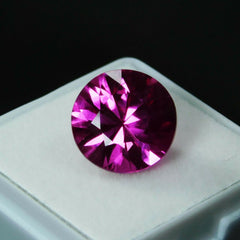 8 Ct Natural Tourmaline Gemstone CERTIFIED Pink Rubellite Round Cut