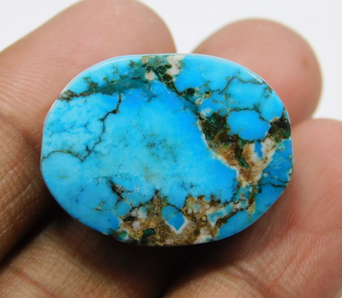 39.7 Ct Natural Blue Turquoise Oval Shape CERTIFIED Loose Gemstones