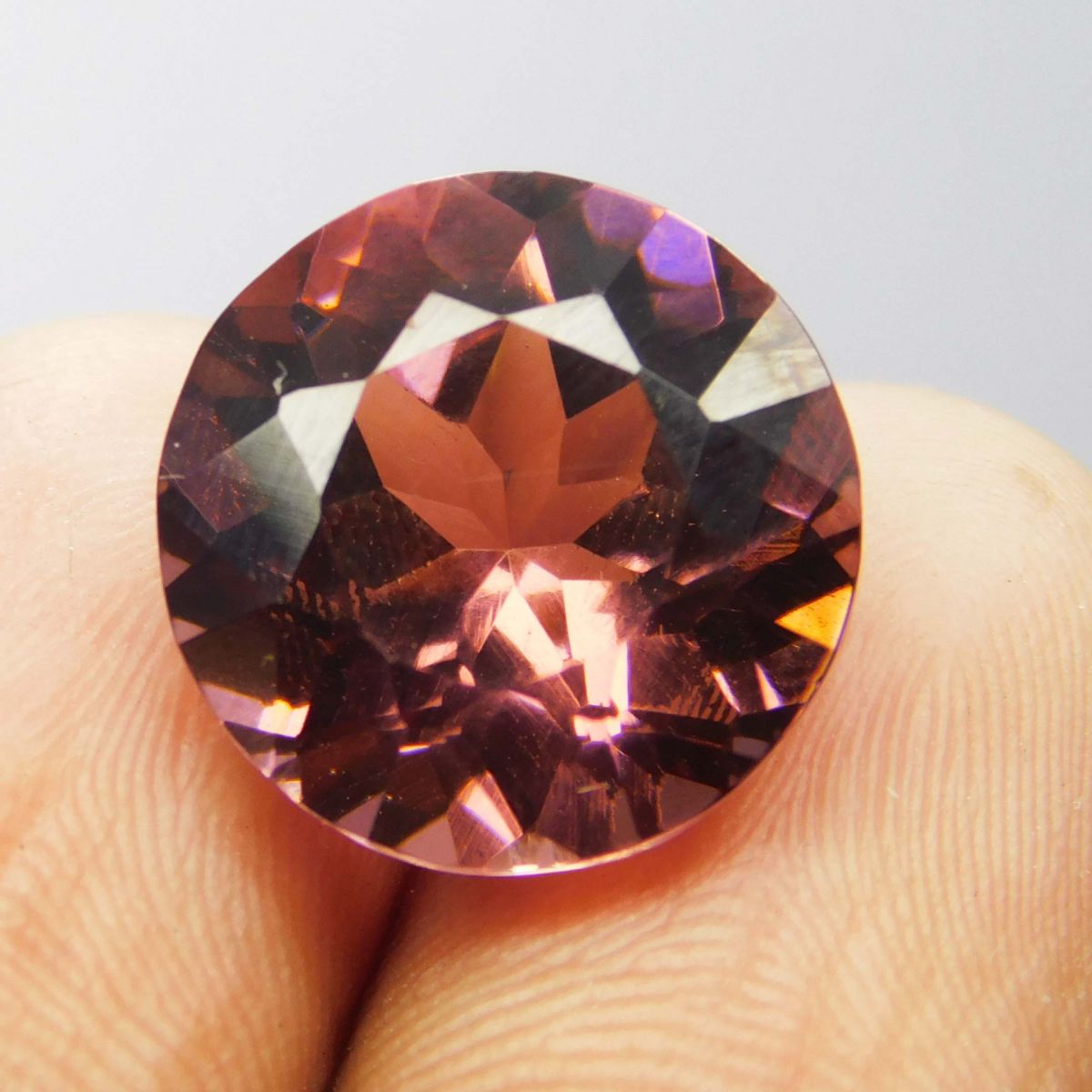 10.90 Ct Natural Sapphire Padparadscha Round Shape CERTIFIED Loose Gemstone