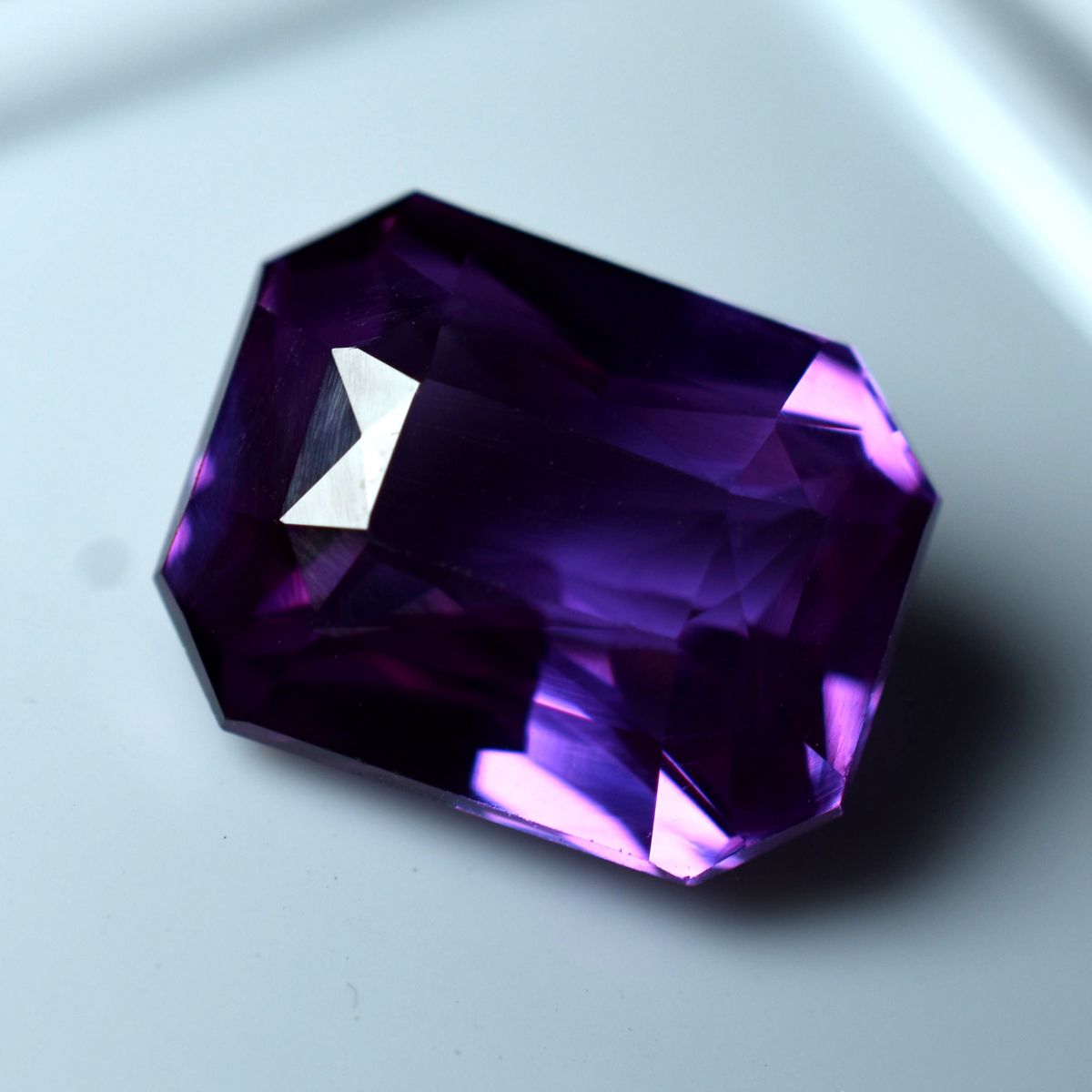 Natural Purple TANZANITE 9.05 Ct CERTIFIED Loose Gemstone Rare EMERALD Shape