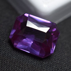 Natural Purple TANZANITE 9.05 Ct CERTIFIED Loose Gemstone Rare EMERALD Shape