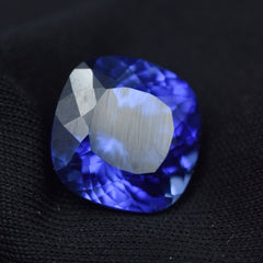 Extremely Blue Tanzanite Square Cushion Natural 9.10 Ct Loose Gemstone CERTIFIED