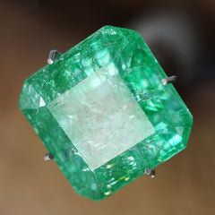 Top Rich Best Green Emerald NATURAL 6.20 Ct SQUARE CUT Loose Gemstone CERTIFIED.