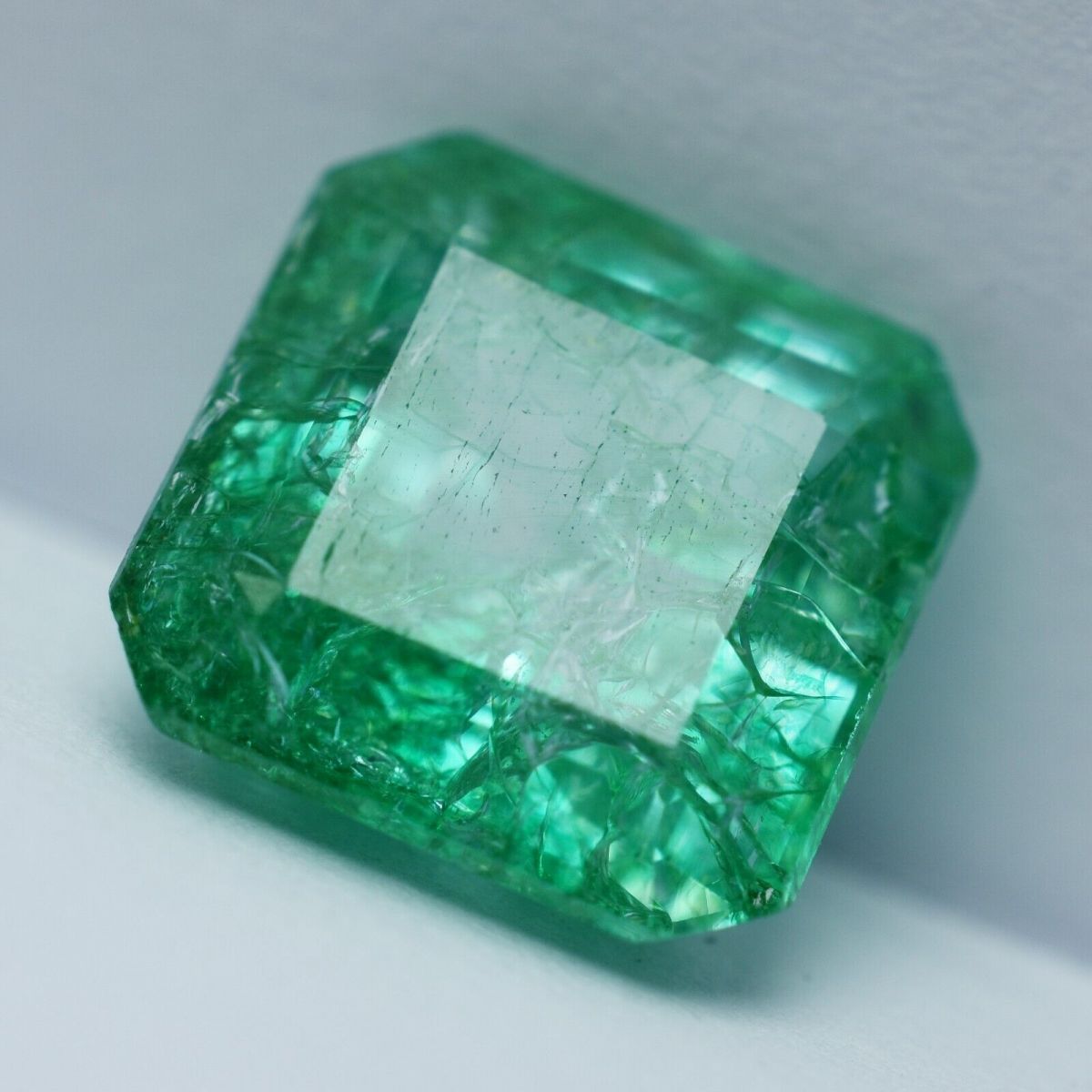 Top Rich Best Green Emerald NATURAL 6.20 Ct SQUARE CUT Loose Gemstone CERTIFIED.