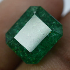 Precious Natural AAA+ Emerald GREEN Emerald Shape 6 Ct Loose Gemstone CERTIFIED