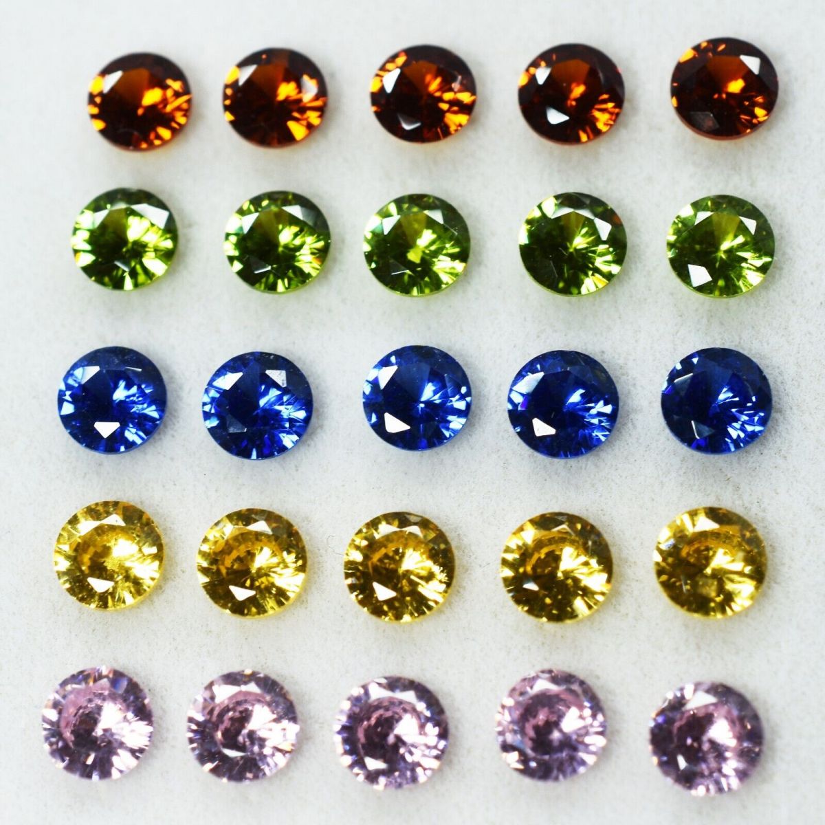 16 Pcs Natural Sapphire Round Cut Lot 5x5 mm CERTIFIED Loose Gemstone Sapphire