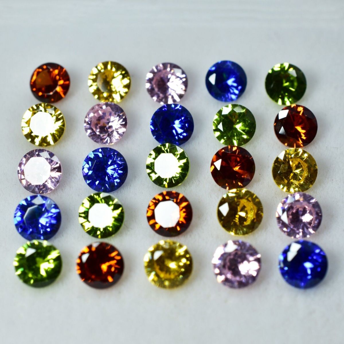 16 Pcs Natural Sapphire Round Cut Lot 5x5 mm CERTIFIED Loose Gemstone Sapphire