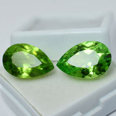 NATURAL Peridot Green 16.10 Carat CERTIFIED Stone Gemstone PEAR CUT Faceted