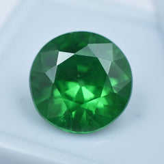 4.95 Ct Natural Round Cut Green Garnet Loose Gemstone CERTIFIED