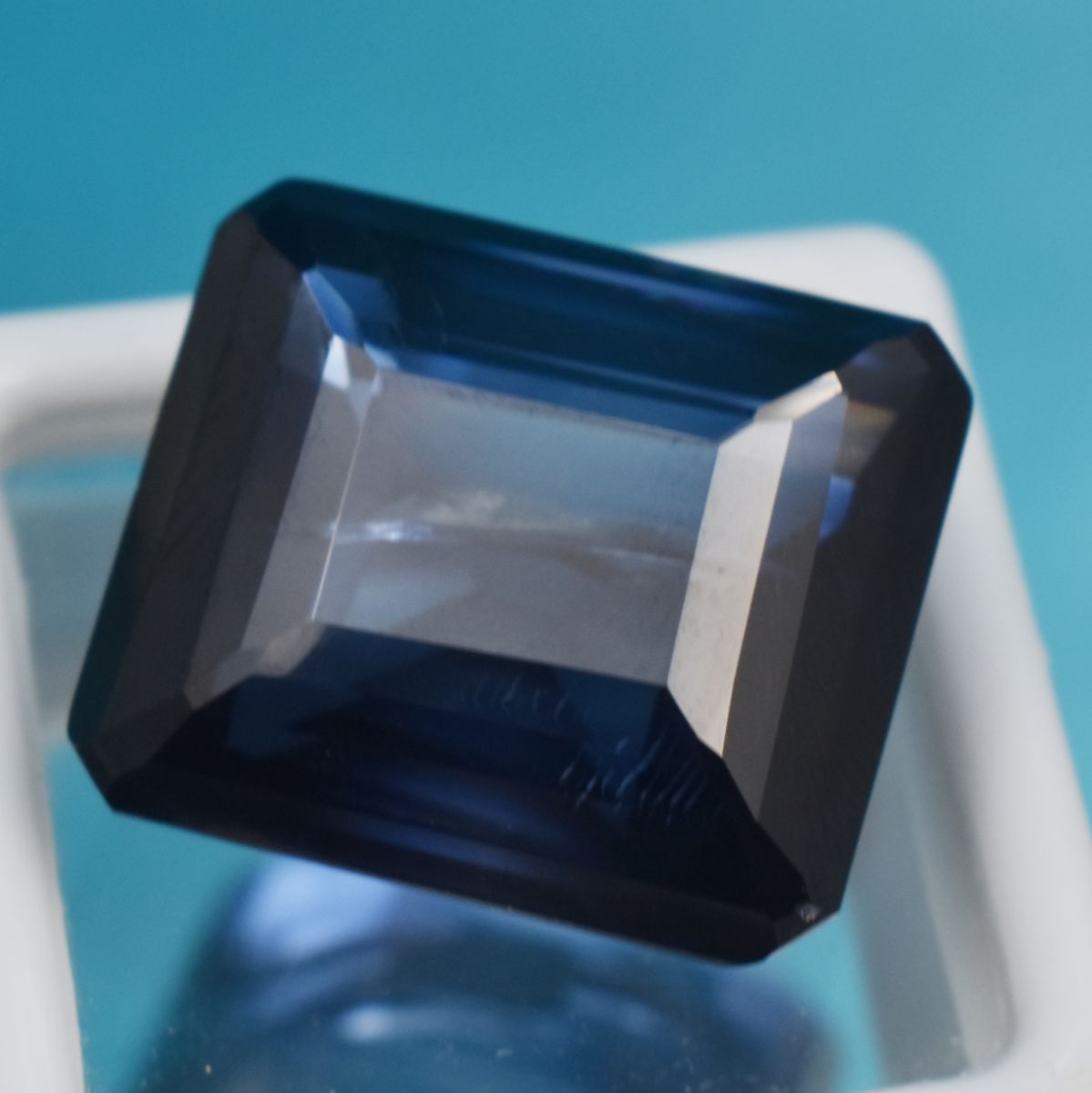 Emerald Cut CERTIFIED 40.25 Carat Blue Sapphire Natural Loose Gemstone