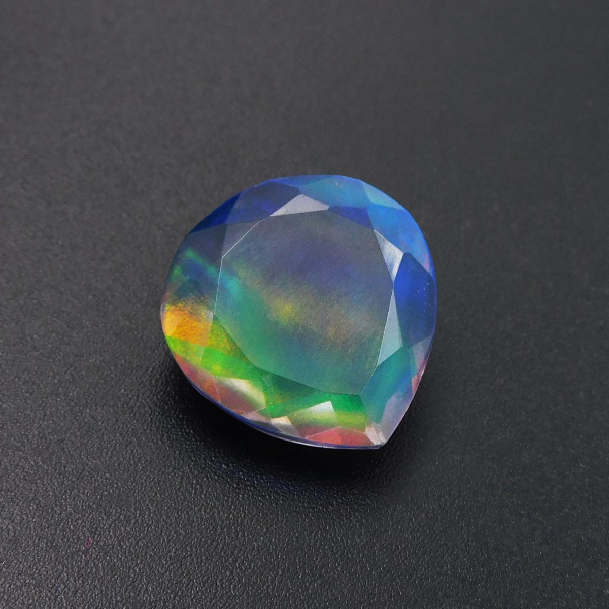 14.25 Carat Natural Fire OPAL Loose Gemstone Brilliant Pear Cut CERTIFIED