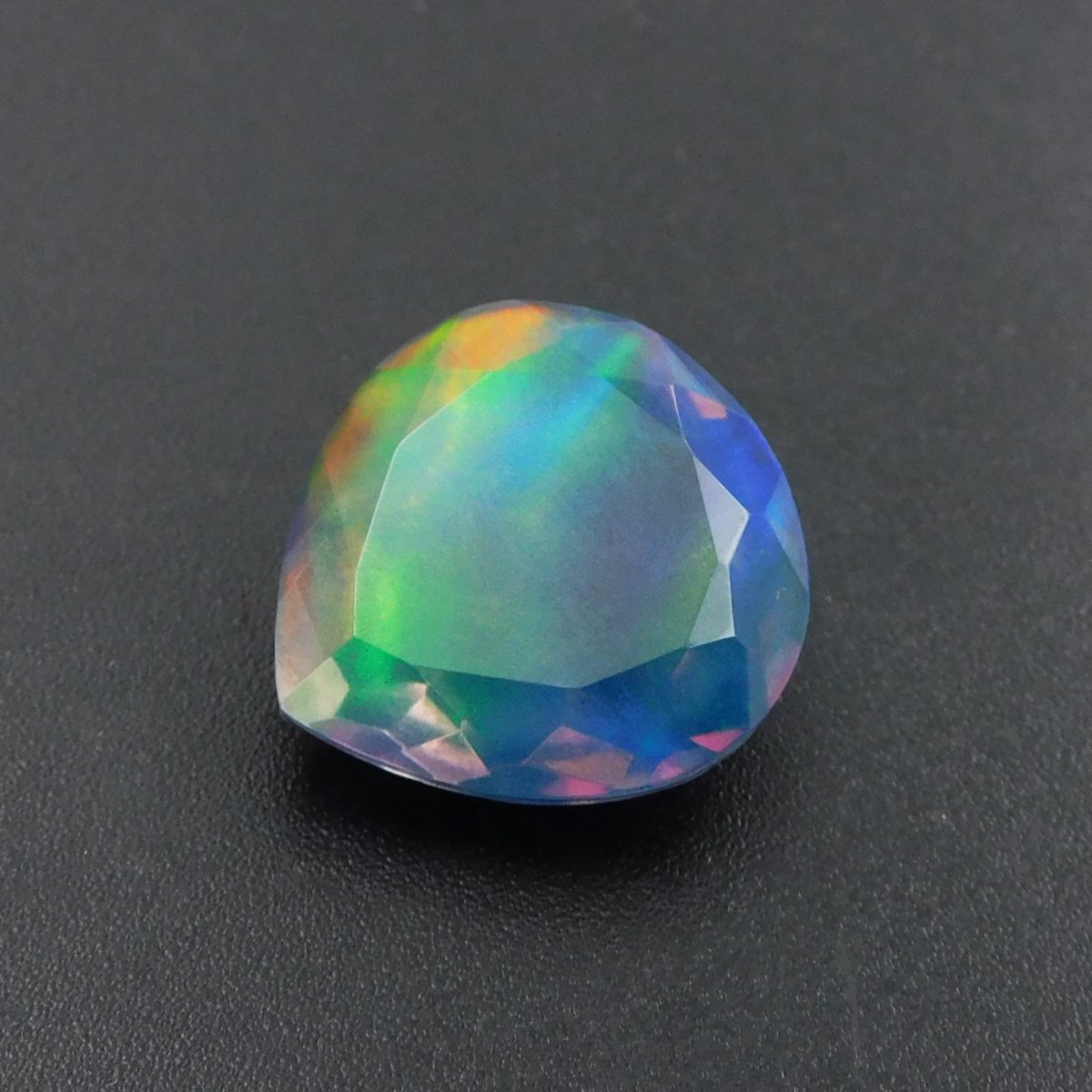 14.25 Carat Natural Fire OPAL Loose Gemstone Brilliant Pear Cut CERTIFIED