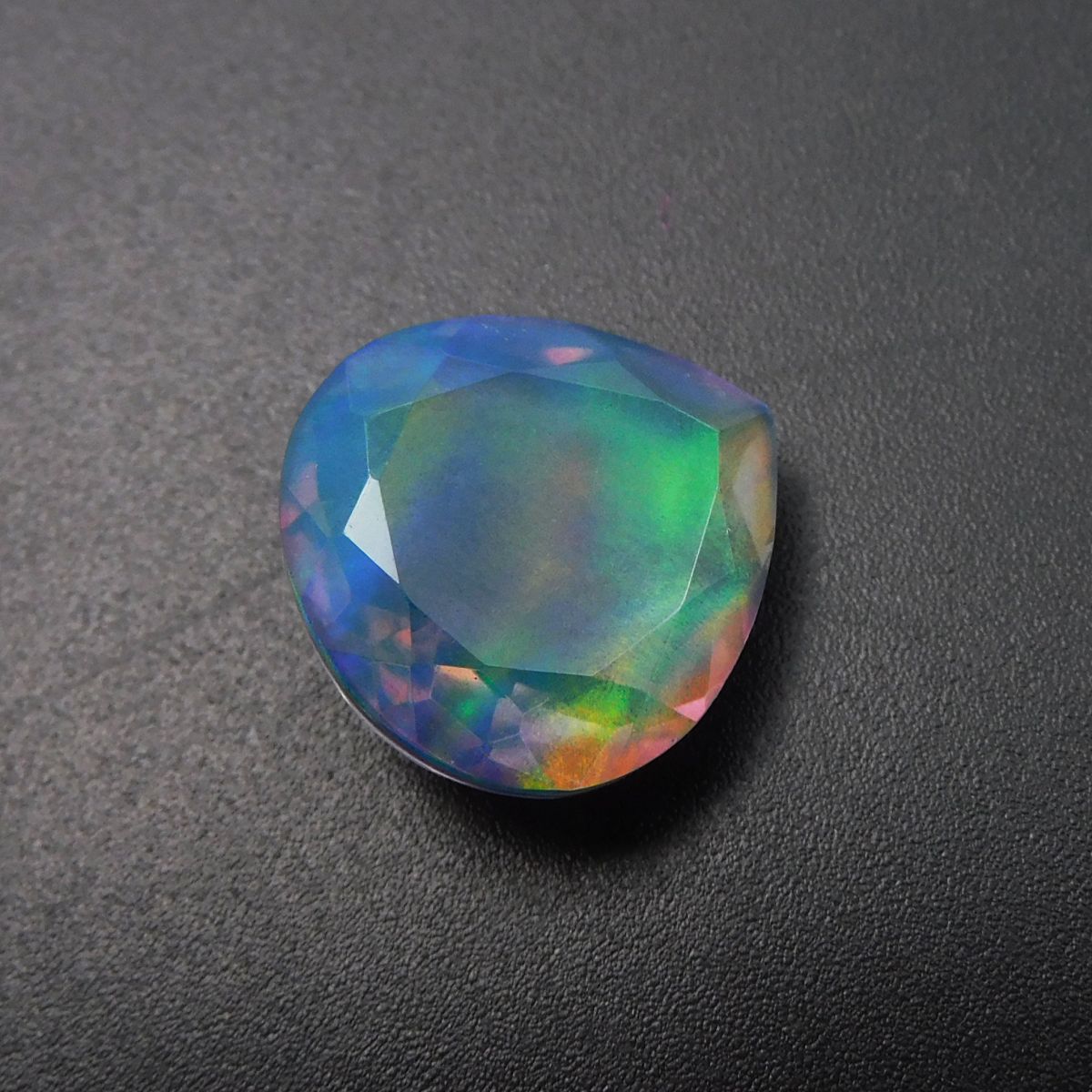 14.25 Carat Natural Fire OPAL Loose Gemstone Brilliant Pear Cut CERTIFIED